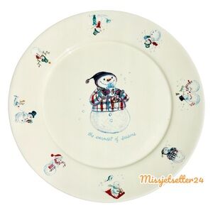 Vintage Bath and Body Works Snowman Holiday Cookie Plate